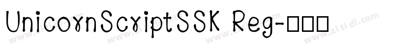 UnicornScriptSSK Reg字体转换